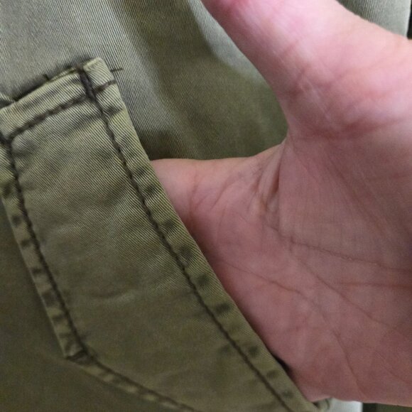 Anthropologie Marrakech Olive Utility Jacket Full Zip Snap Pockets Size S - Picture 5 of 11